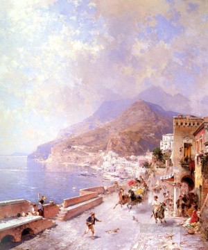アマルフィ フランツ リチャード ウンターベルガー ヴェネツィア Oil Paintings
